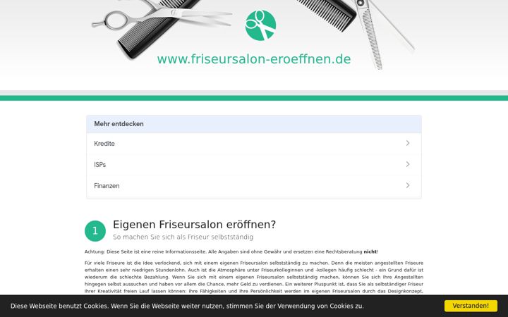 Screenshot of friseursalon-eroeffnen.de