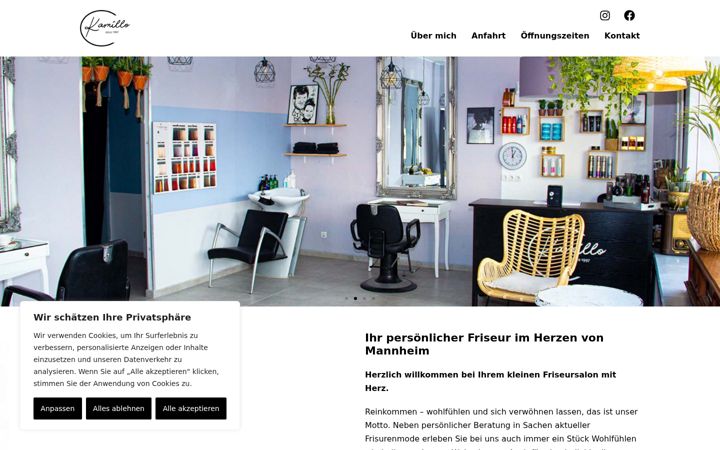 Zrzut ekranu friseursalon-kamillo.de