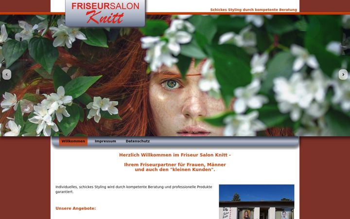 Zrzut ekranu friseursalon-knitt.de