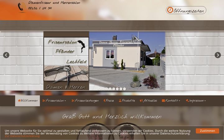 Zrzut ekranu friseursalon-pfaender-lechfeld.de