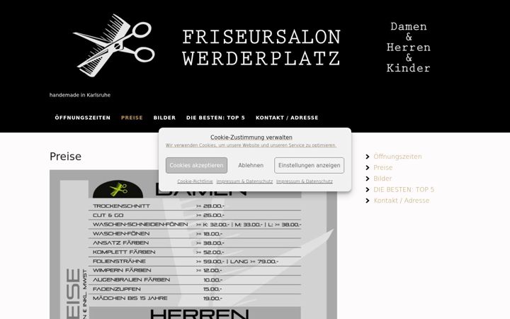 Zrzut ekranu friseursalon-werderplatz.de