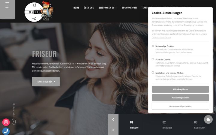 Screenshot of friseursalon0911.de