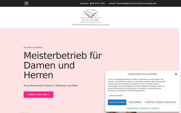 Screenshot of friseursalonclaudia.de
