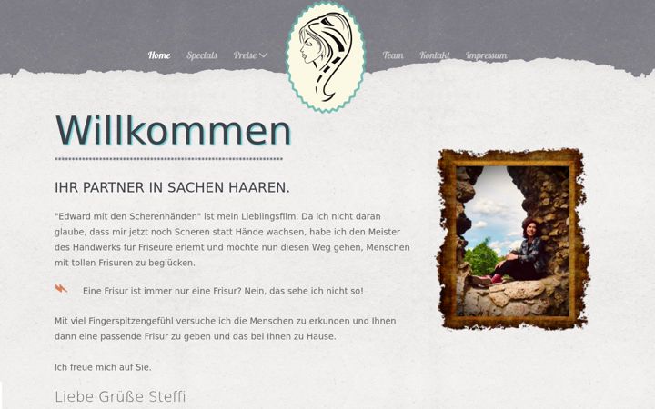 Screenshot of friseurstuebchenbysteffi.de