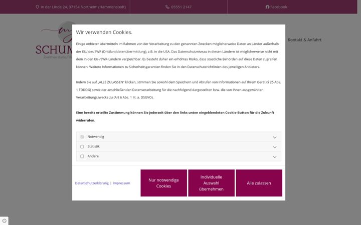 Snimka zaslona za friseurteam-schumann.de