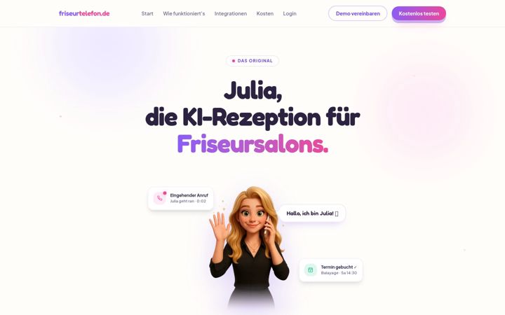 Screenshot of friseurtelefon.de