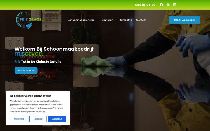 Screenshot of frisgevoel.nl