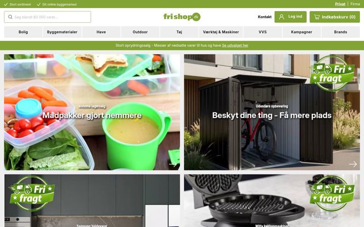 Screenshot of frishop.dk