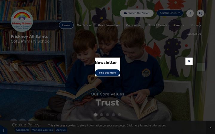 Screenshot of friskneyprimary.co.uk