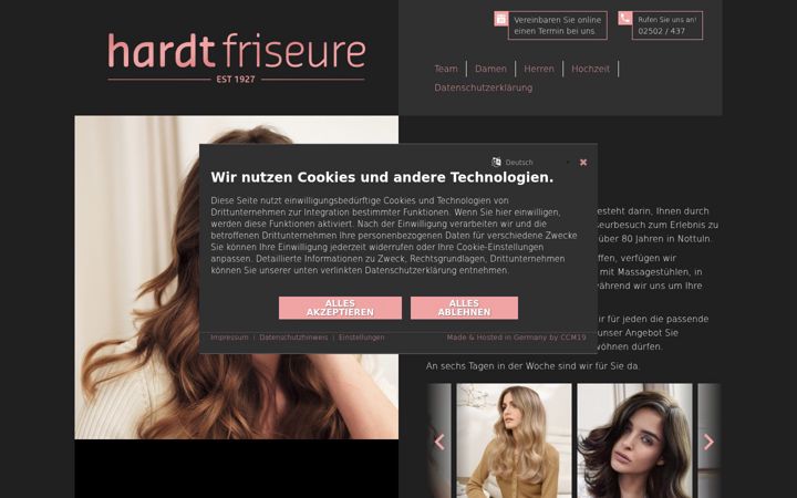 Screenshot of frisoer-hardt.de
