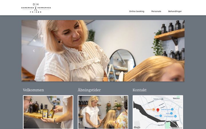 Screenshot of frisoernakskov.dk