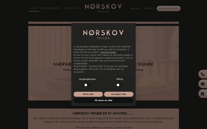 Screenshot of frisornorskov.dk