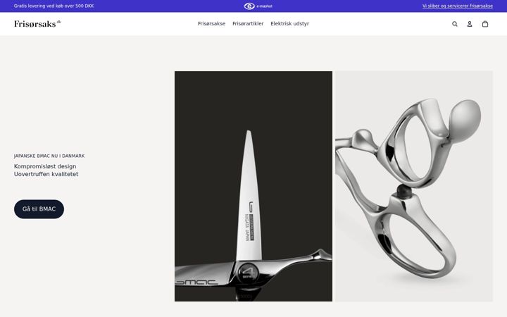 Screenshot of frisorsaks.dk