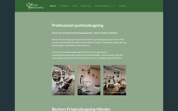 Screenshot of frisorudsugning.dk
