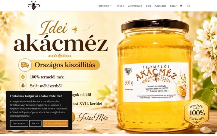 Screenshot of frissmez.hu