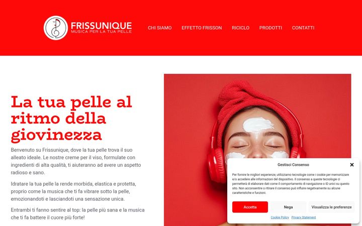 Screenshot of frissunique.com