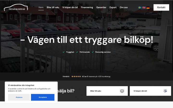 Screenshot of fristadsbilcenter.se