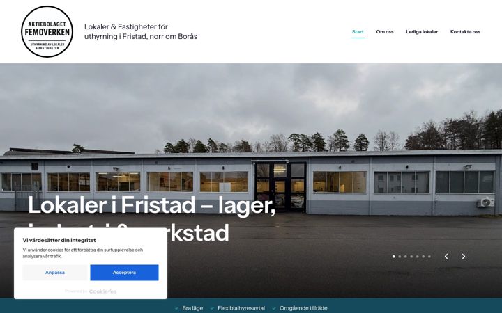 Screenshot of fristadslokaler.se