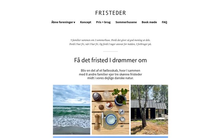 Screenshot ta' fristeder.dk