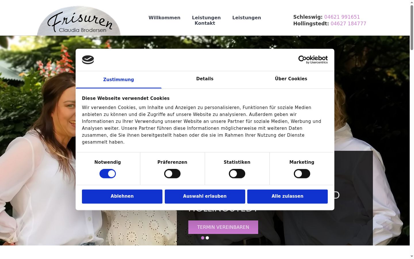 Sutikimo reklamjuostės, rodytos prieš bet kokią sąveiką, ekrano kopija