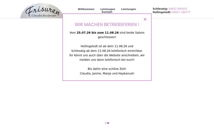 Screenshot του frisuren-claudiabrodersen.de