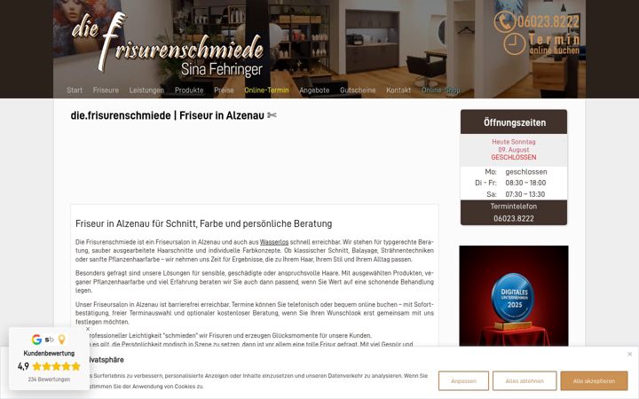 Screenshot of frisurenschmiede.de