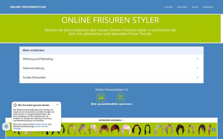 Screenshot of frisurenstyler.net