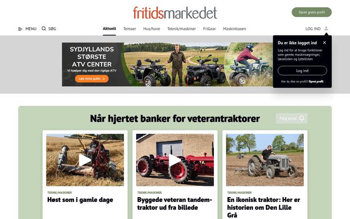 Screenshot of fritidsmarkedet.dk