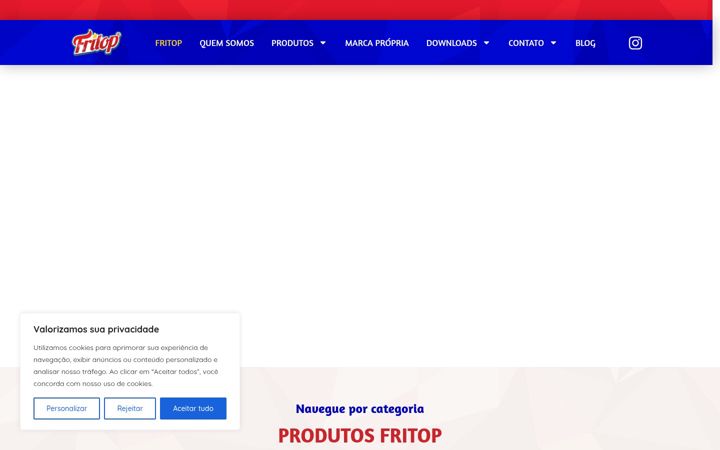 Snimka zaslona za fritop.com.br