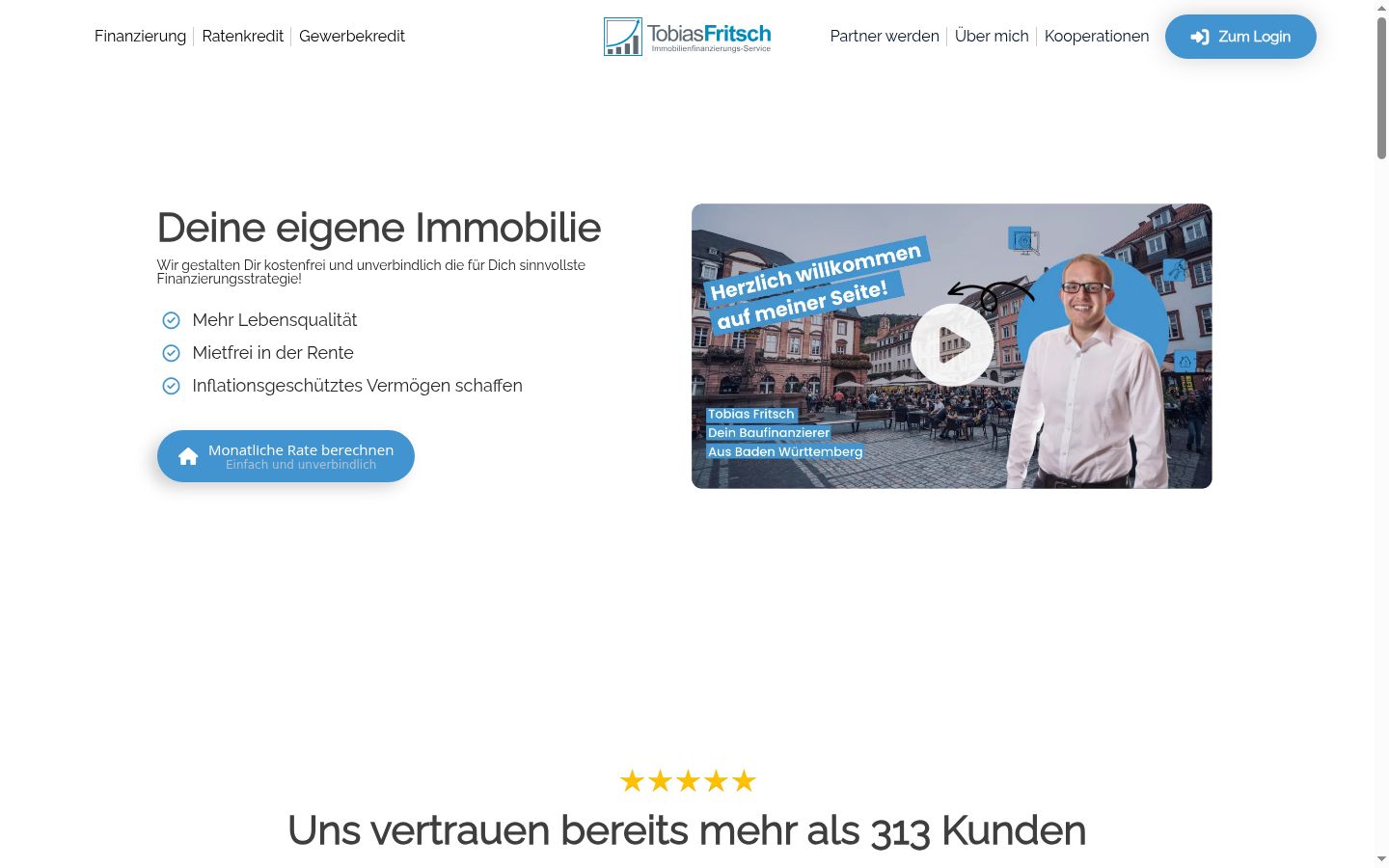 Screenshot des Einwilligungsbanners vor jeglicher Interaktion