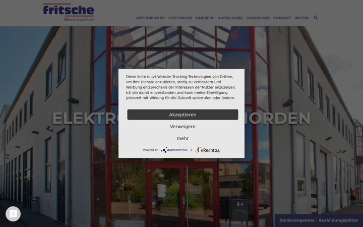 Screenshot of fritsche-elektro.de
