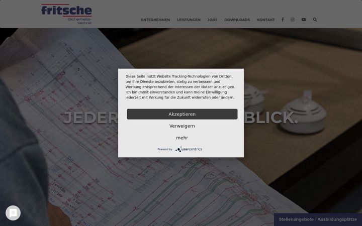 Snimka zaslona za fritsche-sicherheit.de
