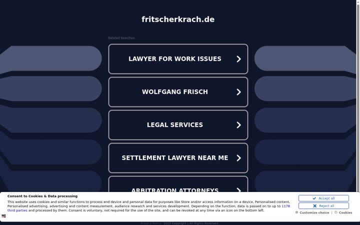 Snimka zaslona za fritscherkrach.de