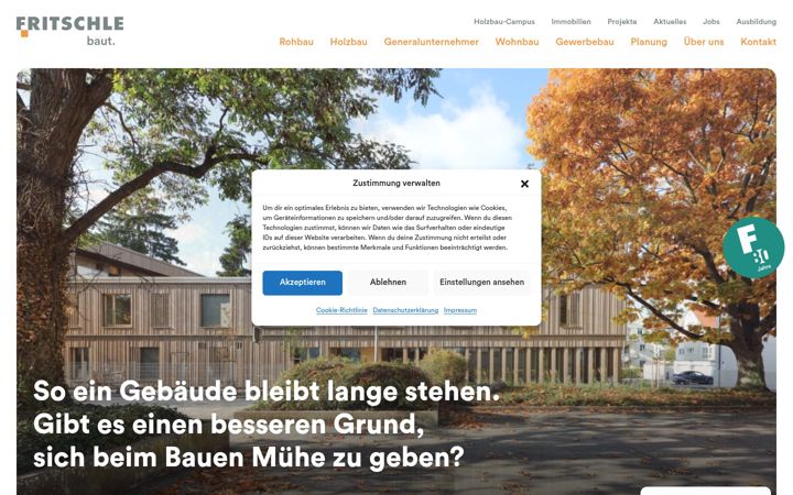 Screenshot of fritschle-baut.de