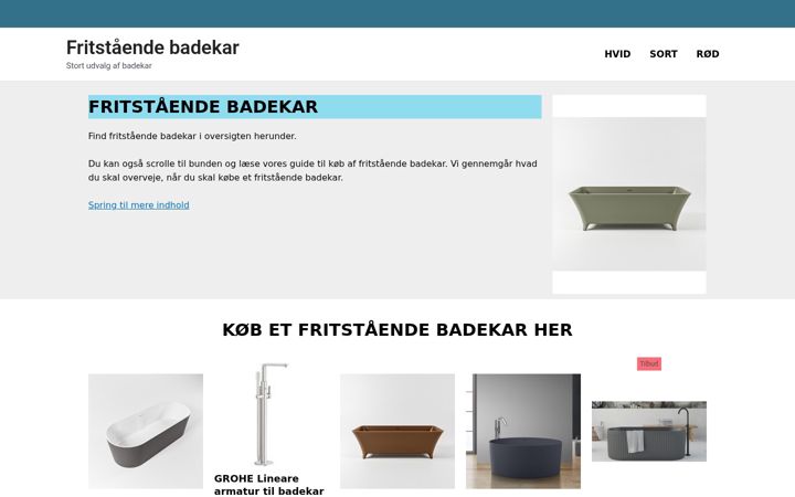 Screenshot of fritstaaendebadekar.dk
