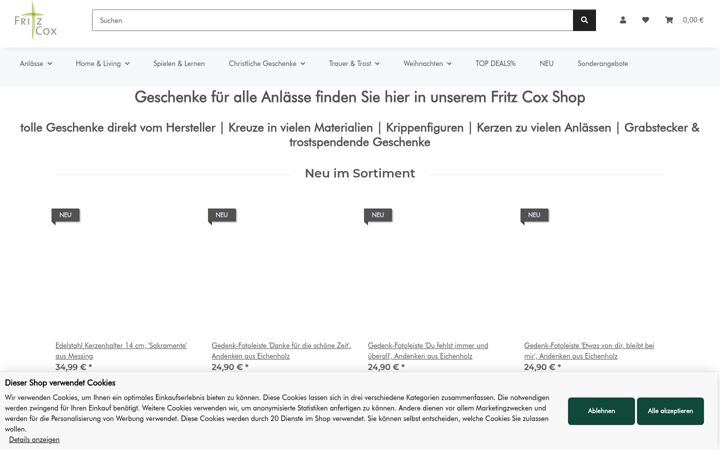 Screenshot of fritz-cox.de