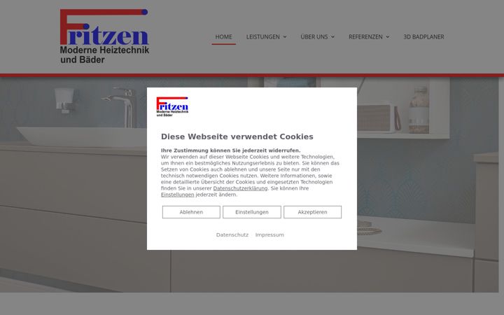 Screenshot of fritzen-heizung.de