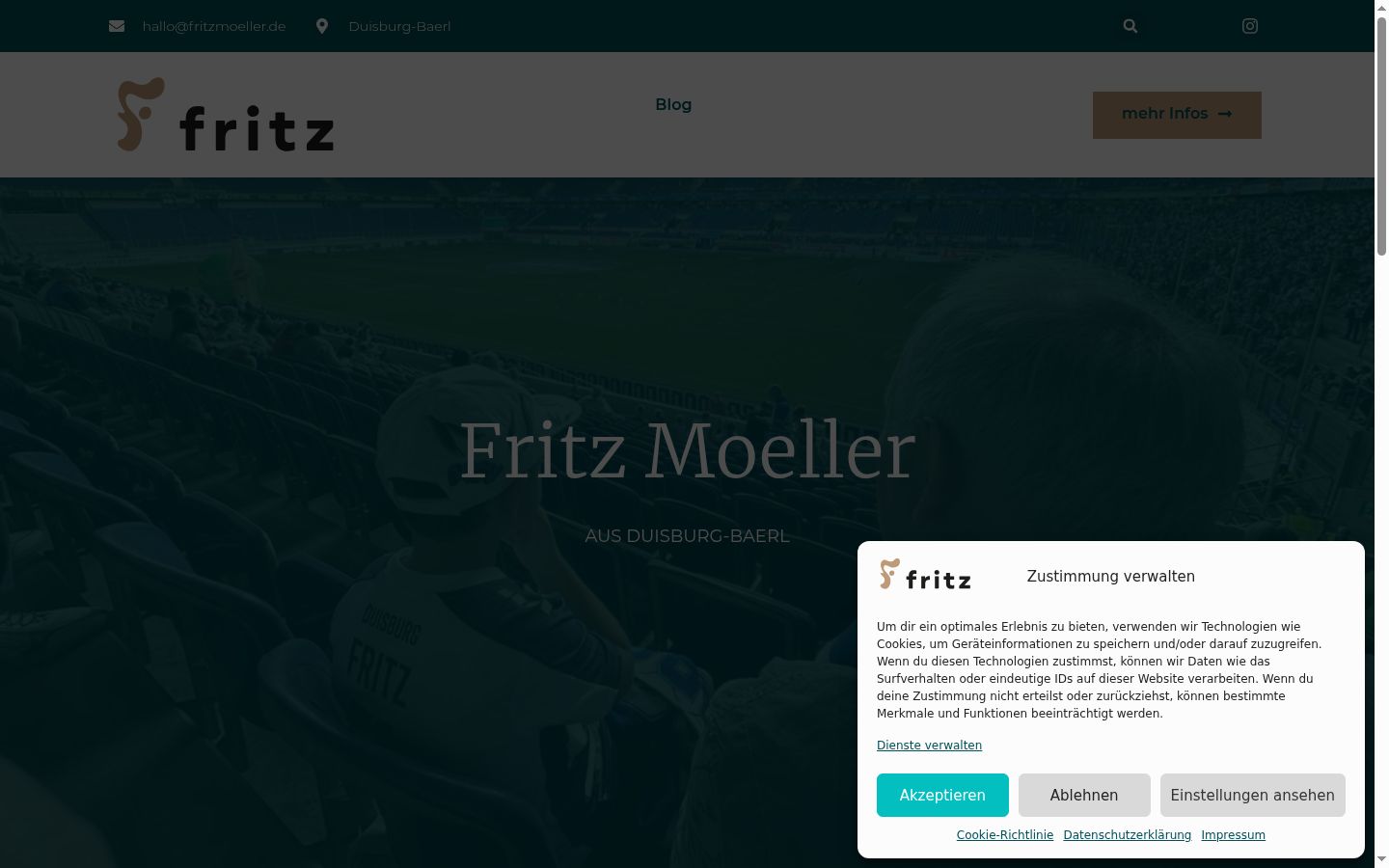 Screenshot van de toestemmingsbanner zoals getoond vóór enige interactie