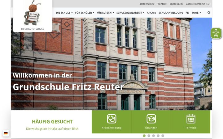 Snímek obrazovky fritzreuterschule.de