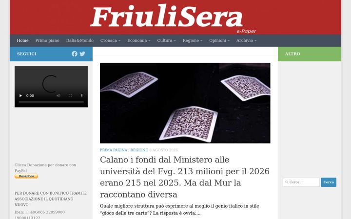 Screenshot of friulisera.it
