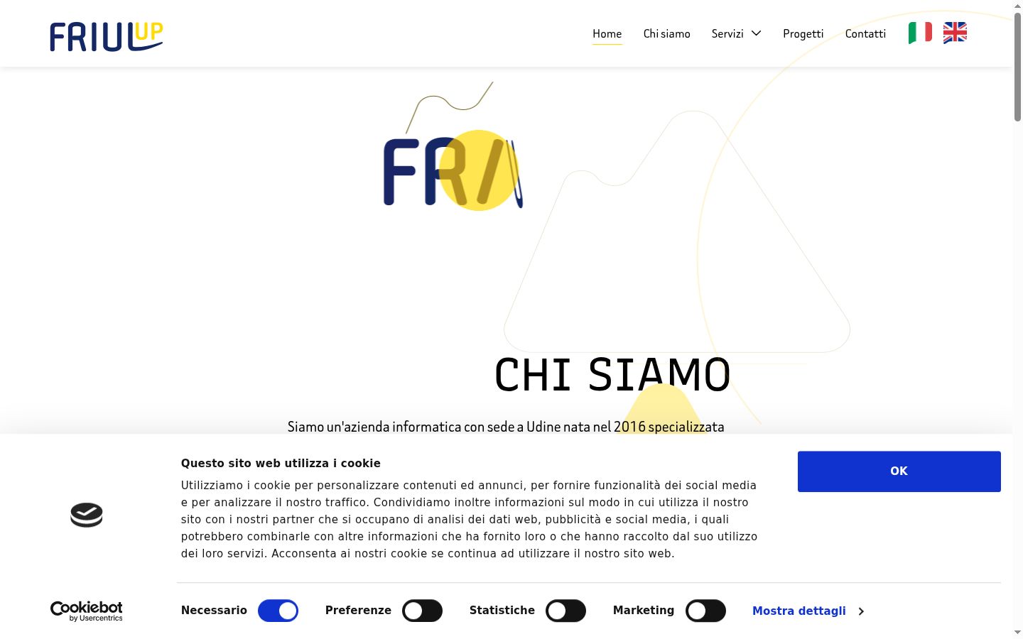 Captura de ecrã do banner de consentimento apresentado antes de qualquer interação