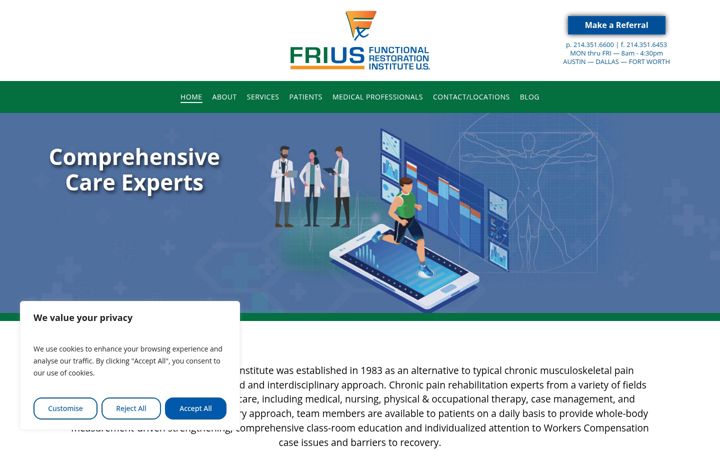 Screenshot of frius.com