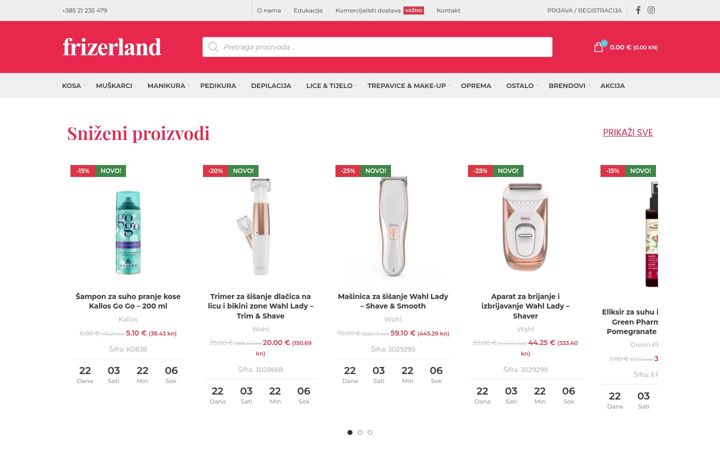 Screenshot of friz.hr