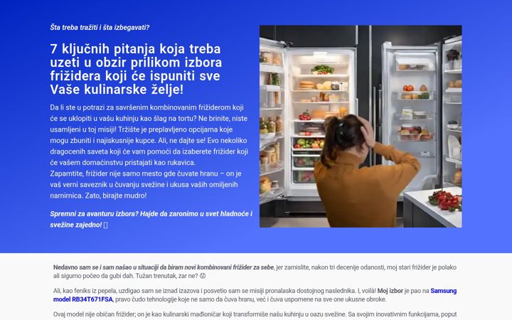Screenshot of frizideri.com