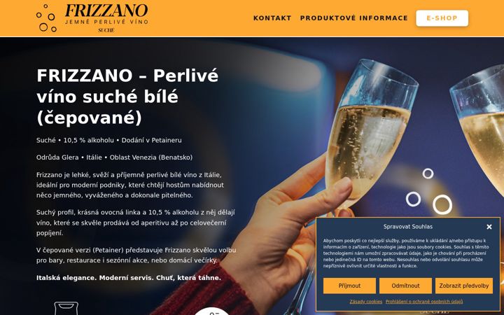 Snímek obrazovky frizzano.sk