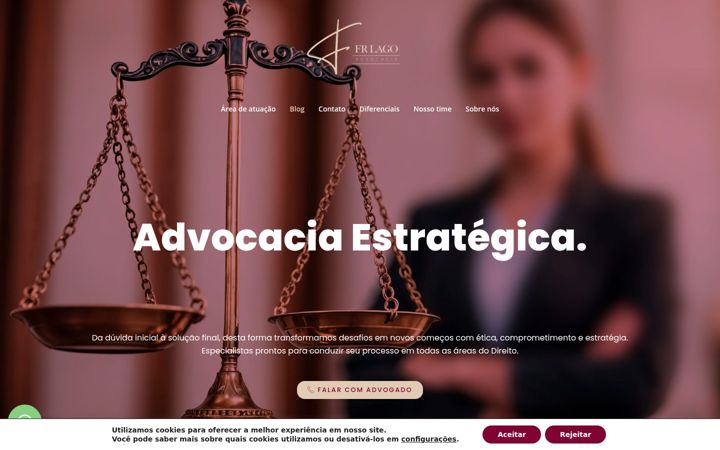 Screenshot of frlagoadvocacia.com.br