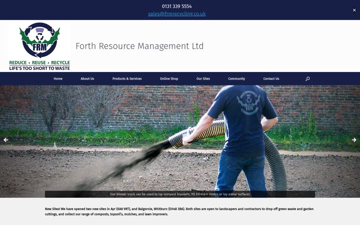 Screenshot of frmrecycling.co.uk