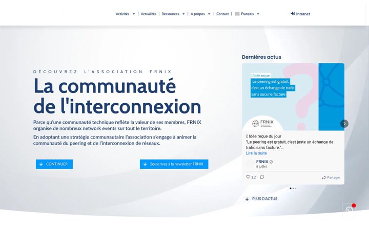 Screenshot of frnix.org