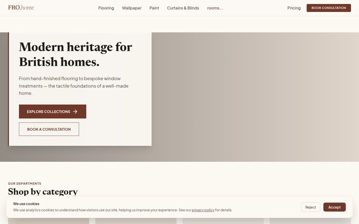 Screenshot of fro-home.co.uk