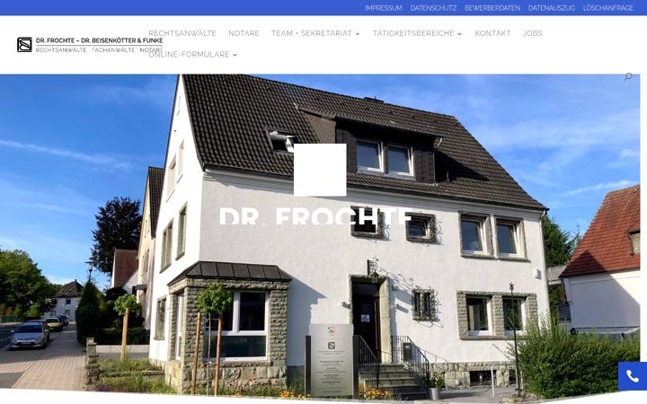 Ekraanipilt saidist frochte-partner.de